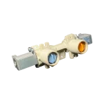 Válvula de entrada de agua doble LG 5221EA2001P en perspectiva izquierda