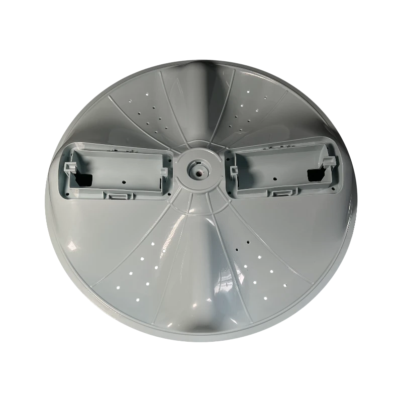 Agitador Wobble Samsung DC66-00787A, vista superior; plato en PP gris con orificios de flujo y eje central.