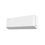 Aire acondicionado Hisense Esmeralda Inverter 36.000 BTU 220V modelo AS-36TW2HB, mini split blanco, vista 3/4 derecha con panel liso y aleta cerrada