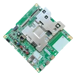 Main Board LG EBU64981804 – Vista en ángulo main board LG BPR Total Assembly EBU64981804 vista en ángulo con puertos y módulo RF