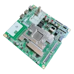 main board lg ebu65711001 vista en ángulo con disipador y puertos laterales