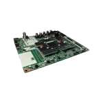 LG EBU66103911 — Detalle de Conectores Tarjeta principal LG EBU66103911 con shield negro y bloque de puertos posteriores