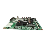 LG EBU66103911 — Borde Frontal y LVDS Main Board LG EBU66103911 vista frontal baja con shield y ranuras LVDS dobles
