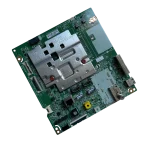 Main Board LG EBU66117601 – Vista en ángulo A main board lg ebu66117601 vista en ángulo con blindaje central y zona de puertos