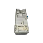 DA97-07603B – Vista trasera con arnés Parte trasera del fabricador de hielo Samsung DA97-07603B con arnés y conector eléctrico