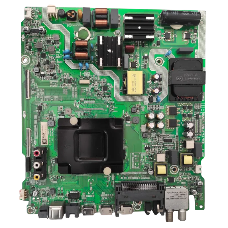 Main Board Hisense RSAG7.820.8751/ROH para TV 50A610EY vista frontal con puertos HDMI, USB, AV y sintonizador