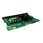 BN94-15351W – vista en perspectiva con RCA Main board BN94-15351W Samsung UN43T5300AKXZL – ángulo 3/4 con conectores RCA