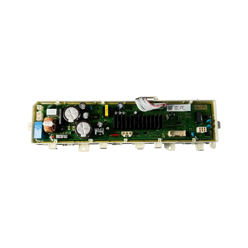 Módulo PBA/Inverter Samsung DC92-02594V WA5000T en carcasa blanca, vista superior con disipador y capacitores.