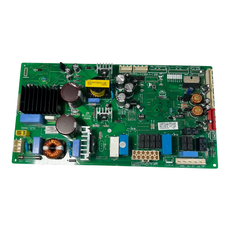 Main Board EBR61727530 para refrigerador LG – vista superior con relés, bobinas y disipadores