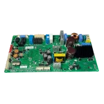 Main Board LG EBR61727530 – vista superior del lado contrario con grandes capacitores y disipador negro