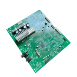 Main Board LG EBR85801114 OK55-NB – Vista en ángulo main board lg ebr85801114 ok55-nb dcolllb vista en ángulo mostrando disipador y capacitores