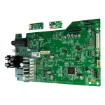 Main board LG EBR87839002 OL45-FB.DCOLLLK en perspectiva izquierda con conectores de audio y disipador