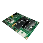 Main Board LG EBU63755401 perspectiva izquierda con blindaje, LVDS/FFC y puertos laterales