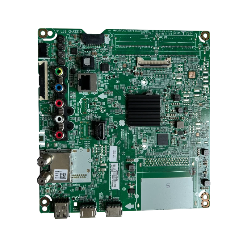 Main Board LG EBU64985905 para 60UK6200PDA.BWCMLOR – vista superior con puertos y disipador