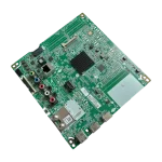 Main Board LG EBU64985905 – vista en ángulo mostrando conectividad AV/HDMI/USB