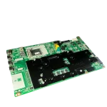 Main Board LG EBU65405101 perspectiva izquierda con blindaje negro y zona de puertos HDMI/USB y RF