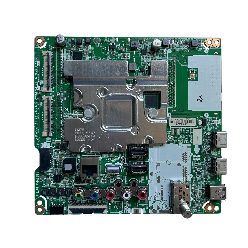 main board lg ebu65672101 vista superior con puertos hdmi usb lan av y sintonizador rf