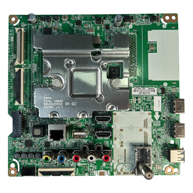 Main board LG EBU65690901 para 55SM8100PDA vista frontal con puertos HDMI USB LAN AV y sintonizador RF