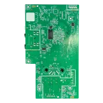 Reverso de la PCB LG EBR30169505 con ruteo de pistas y componentes SMD