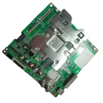Main Board LG EBU64710603 vista en ángulo con puertos AV, RF, USB, RJ45 y ranuras FFC/LVDS