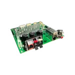 Main board EBR83763302, detalle de terminales de parlante y módulo RF