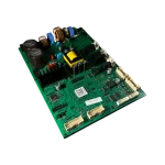 Main PCB Samsung DA92-01692U perspectiva opuesta, relés y conectores inferiores