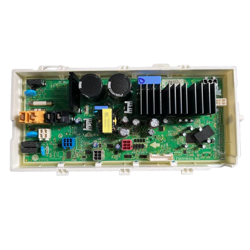 PCB Main Board EBR36816208 LG – vista superior con disipador negro, capacitores y conectores