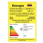 etiqueta de eficiencia energética aire acondicionado samsung AR60F24D1EW/CB
