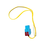 DA32-00011C – Vista superior del sensor de temperatura Sonda NTC DA32-00011C vista superior; cápsula blanca, mazo amarillo y conector azul.