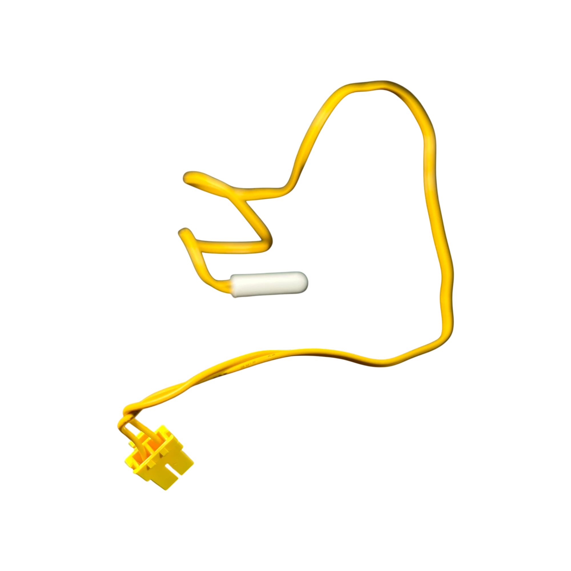 Samsung DA32-00070B – Sensor NTC con arnés amarillo Sensor de temperatura Samsung DA32-00070B NTC con cable amarillo y conector amarillo, cápsula blanca.
