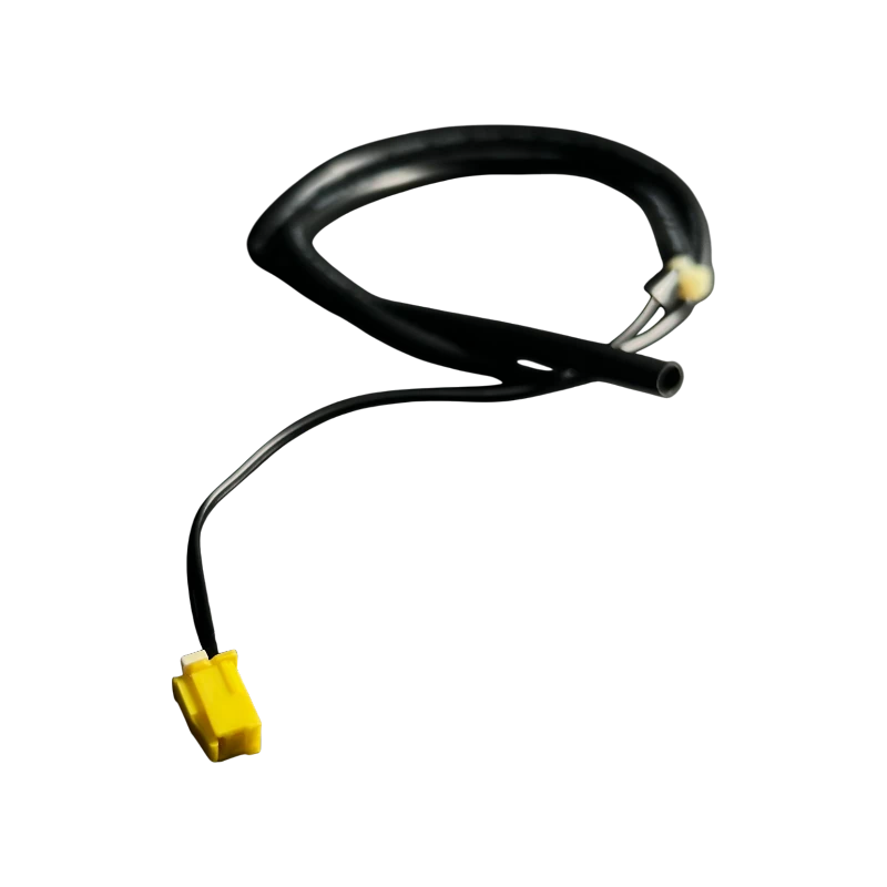 Sensor de temperatura K1562104 Hisense con sonda negra y conector amarillo OEM