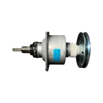 Módulo de embrague DC97-14818L vista lateral con eje, carcasa y polea metálica.