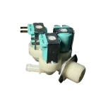 Válvula de agua DC62-00142G para lavadora Samsung, perspectiva mostrando salidas y bobinas