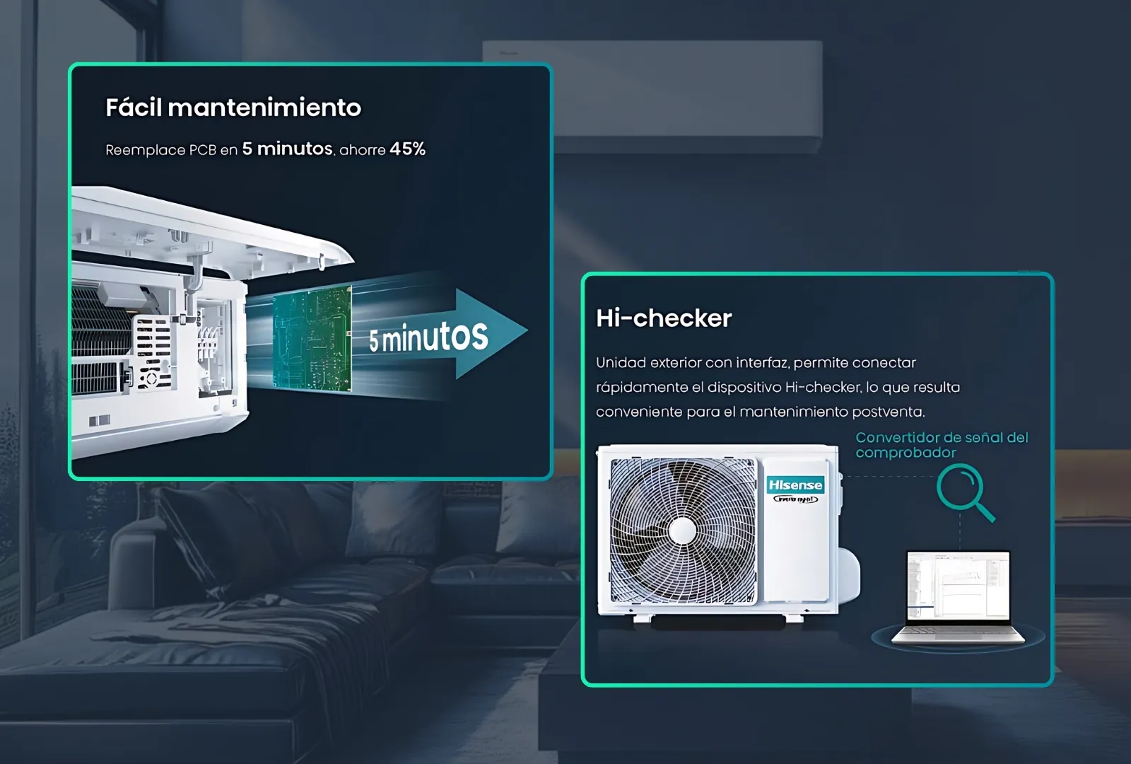 aire acondicionado esmeralda 4 panel tactil