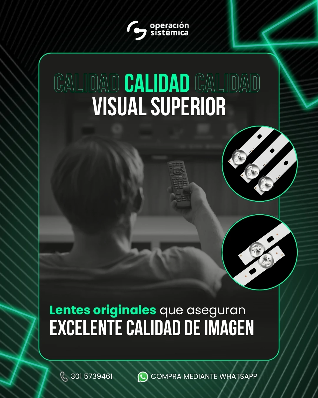 Lentes originales en Barras LED para TV