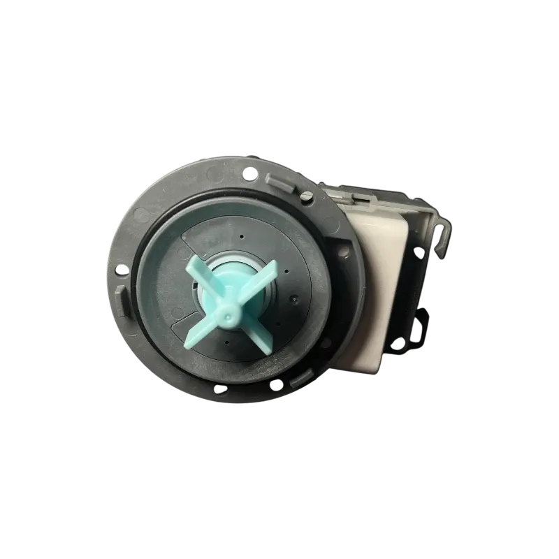 Bomba de drenaje DC31-00181C Samsung Lavadora – Vista frontal Bomba de drenaje DC31-00181C para lavadora Samsung, vista frontal del impulsor.