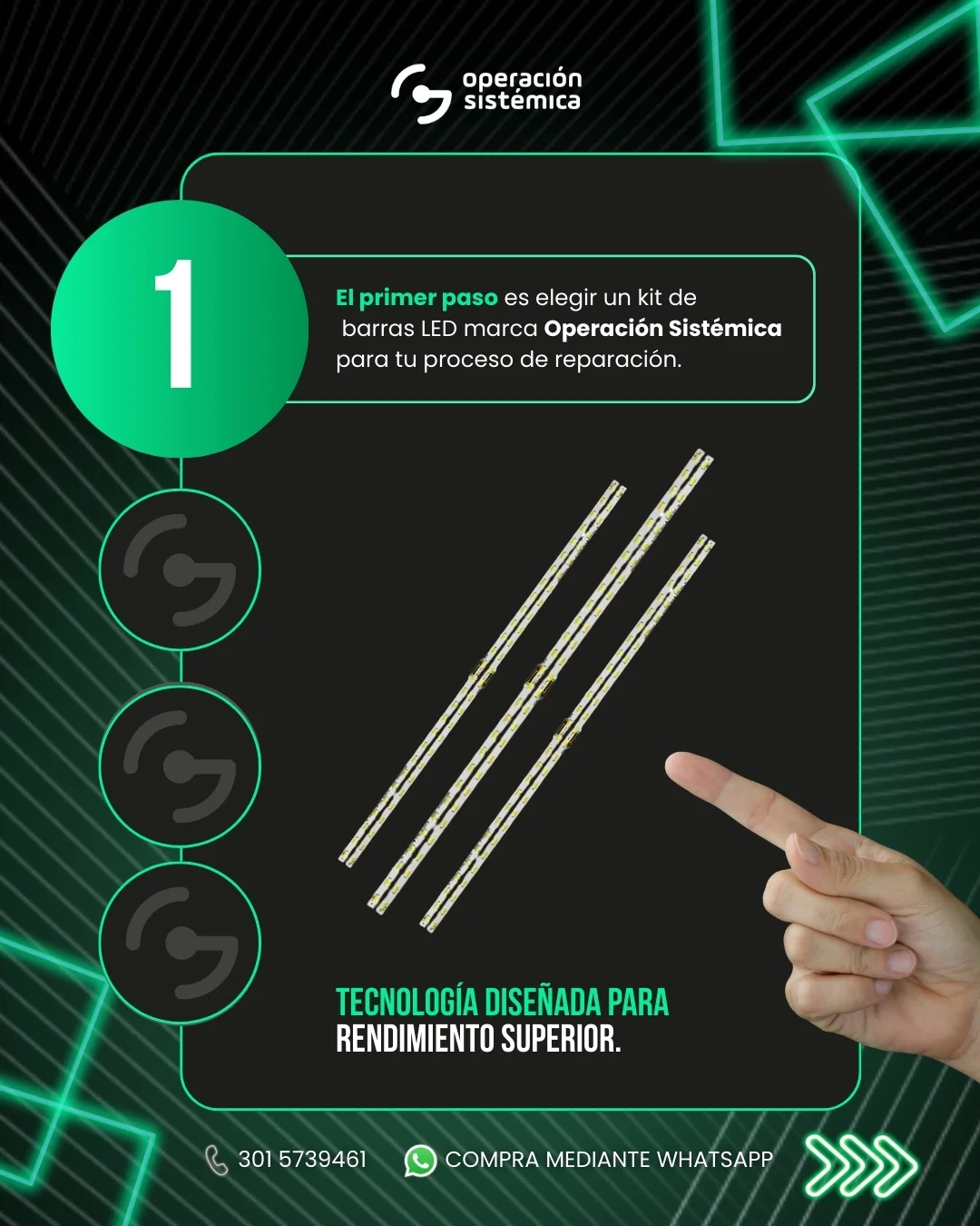 Kit de barras LED para TV paso 1