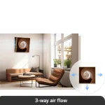 Flujo de aire 3 vías del LG Artcool Gallery VG122H5 en sala moderna