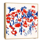 LG Gallery VG122H5 tres cuartos, frente decorativo rojo y azul