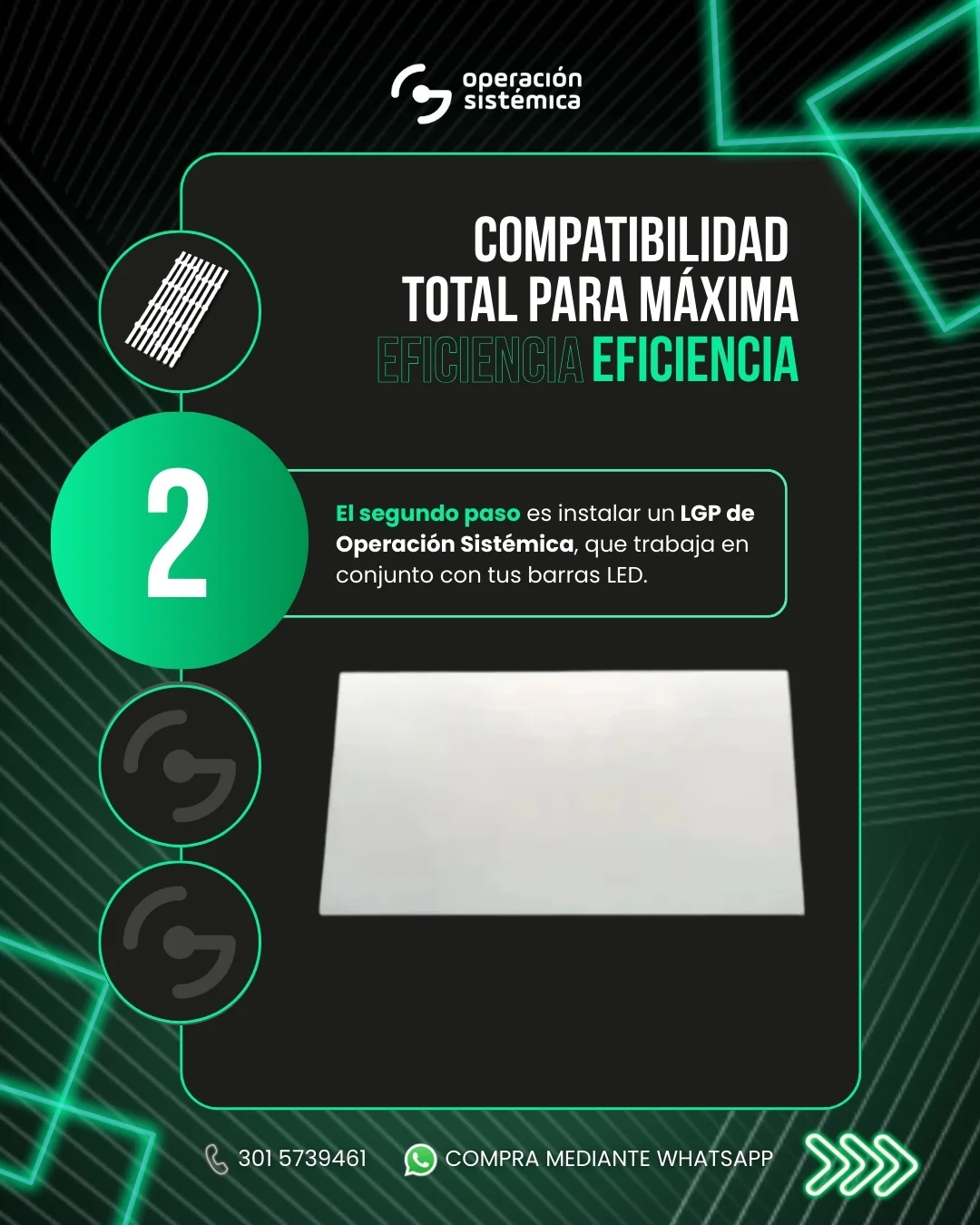 LGP TV compatible con barras LED