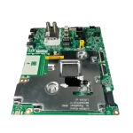 EBR84112103 – vista en ángulo Main Board LG EBR84112103 – perspectiva 3/4 mostrando blindaje y módulos