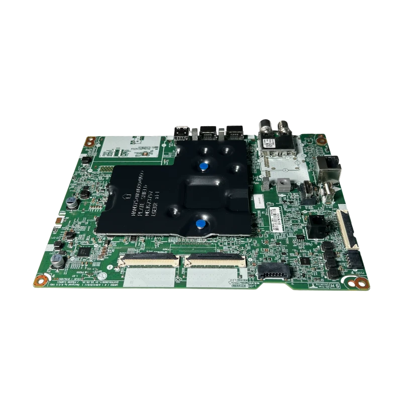 Main Board LG EBU67402505 (BPR Total Assembly) Main Board LG EBU67402505 BPR Total Assembly – vista en ángulo con blindaje negro y puertos