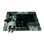 EBU67402505 – vista 3/4 opuesta Main Board LG EBU67402505 – perspectiva opuesta destacando blindaje negro y módulos RF