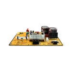 Main Board DA92-00763B para refrigerador Samsung, tarjeta principal electrónica con capacitores y disipador de calor.
