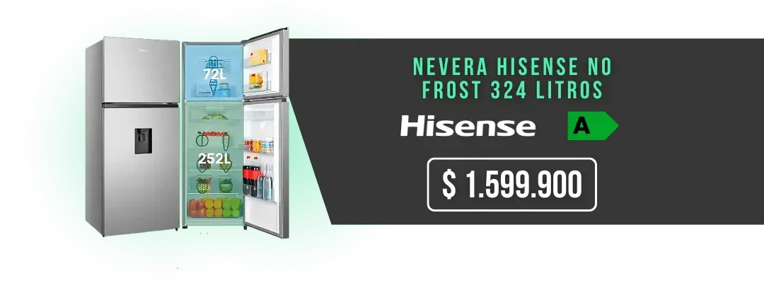 Promoción Nevera Hisense 324 Litros RT1N320NMDA BCD-320 Retiq A