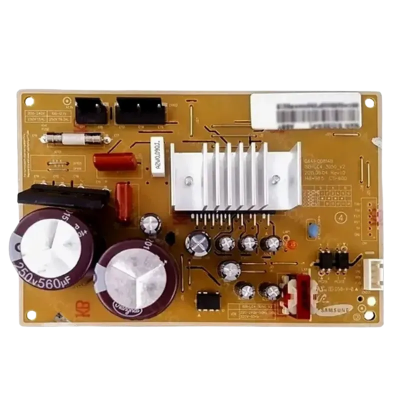 Power Control Board DA92-00459F Para Refrigerador Samsung Inverter Power Control Board DA92-00459F original para refrigerador Samsung Inverter, tarjeta de control de energía con capacitores y disipador.