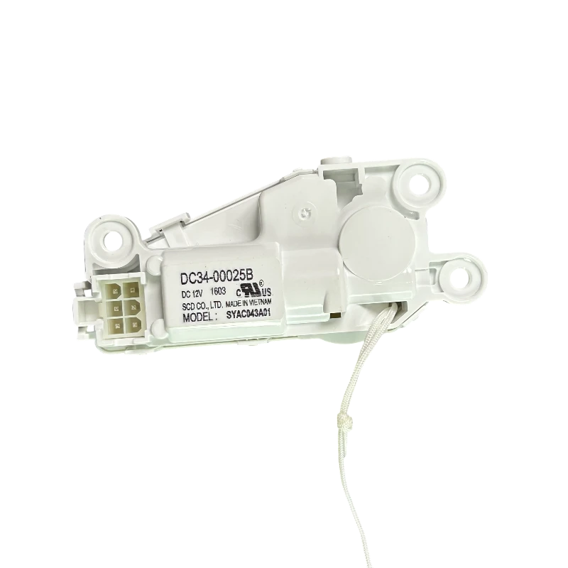 Interruptor de Puerta Samsung DC34-00025B Trasero. Vista trasera del interruptor de puerta DC34-00025B para lavadora Samsung WA18J6730LP/AP.