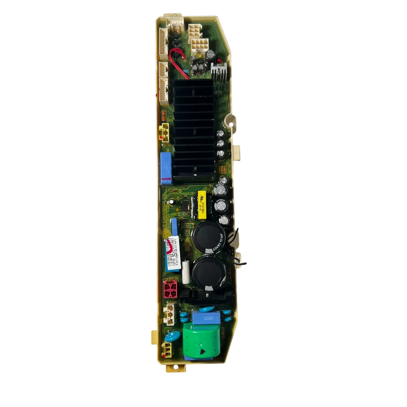 PCB Main Board LG EBR73512515 para lavadora con disipador y condensadores – vista superior completa