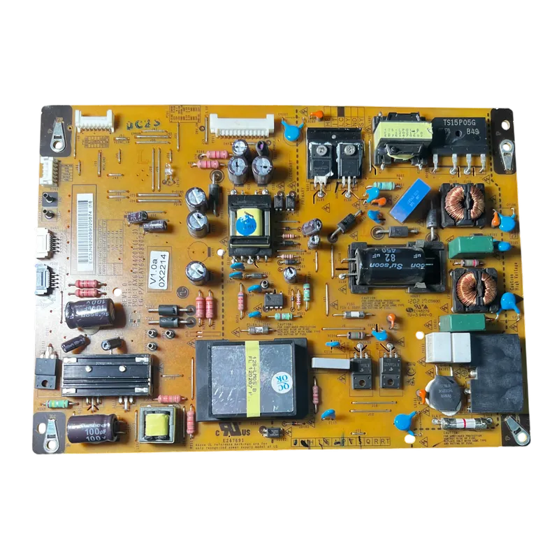 Fuente de alimentación EAY62608902 para televisor, vista frontal en perspectiva baja